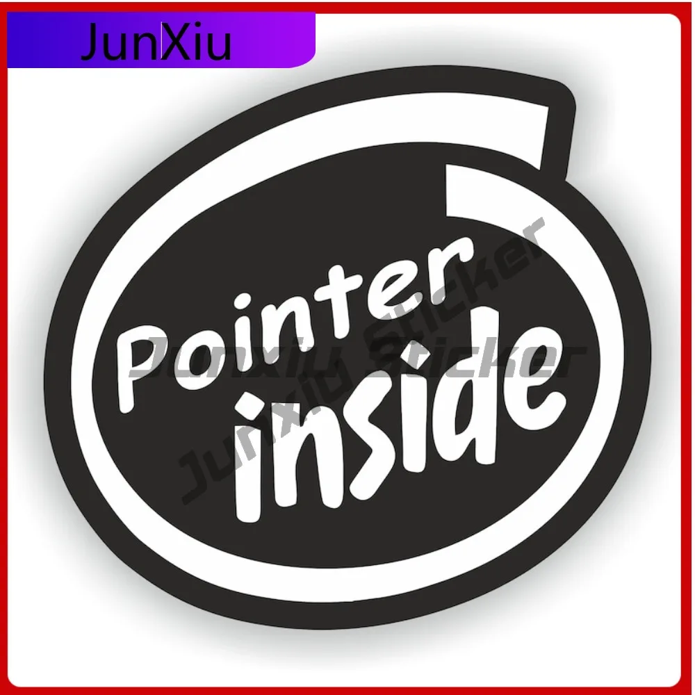 

Creativity Pointer Dog Inside Sticker Graphic Scratch-proof Decals Motorcycle Complect Ebike Sticker Camping Car Window Funny