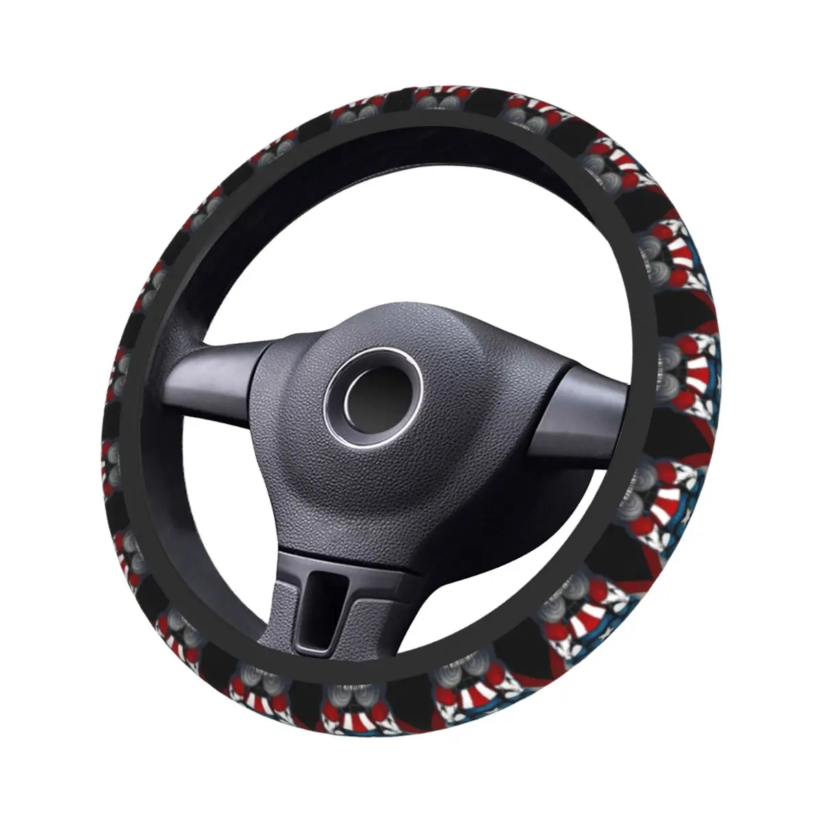 Marvel Captain America Cartoon Car Steering Wheel Cover without Inner Ring Steering Cover Print Car Covers Suite