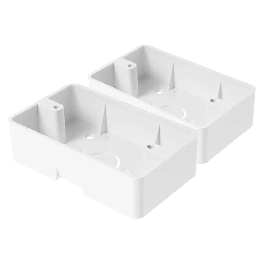 

2Pcs Heavy Duty Outdoor Wall Mounted Junction Box ABS Electrical Outlet Box Versatile Surface Mount Socket Case for Switch