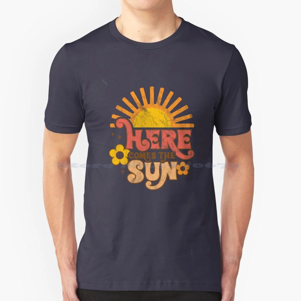 Here Comes The Sun T Shirt 100% Cotton Tee Here Comes The Sun Hello Summer Sunshine Summer Time Summer Quote Beach Life Sun