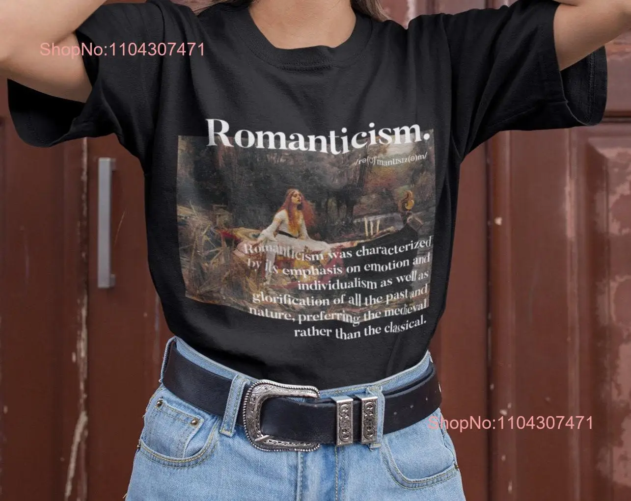 The lady of ShalotT T Shirt John William Waterhouse Romanticism Art 100 High Quality Cotton long or short sleeves