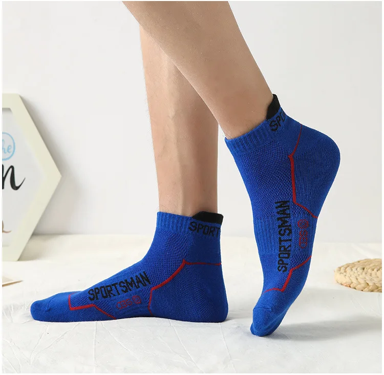 6 Paar Socken für Herren, kurze Socken, schweißabsorbierend und geruchsdicht, Basketballsocken, Laufsportsocken, atmungsaktive Mesh-Herrensocken – Detail 13
