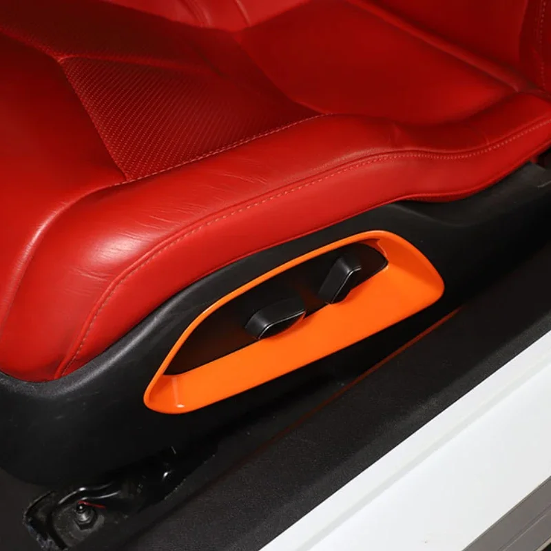 

ABS Carbon Fiber Car Seat Adjust Switch Frame Cover Trim Car Accessories For Chevrolet Corvette C8 Stingray Z51 Z06 2020-2025