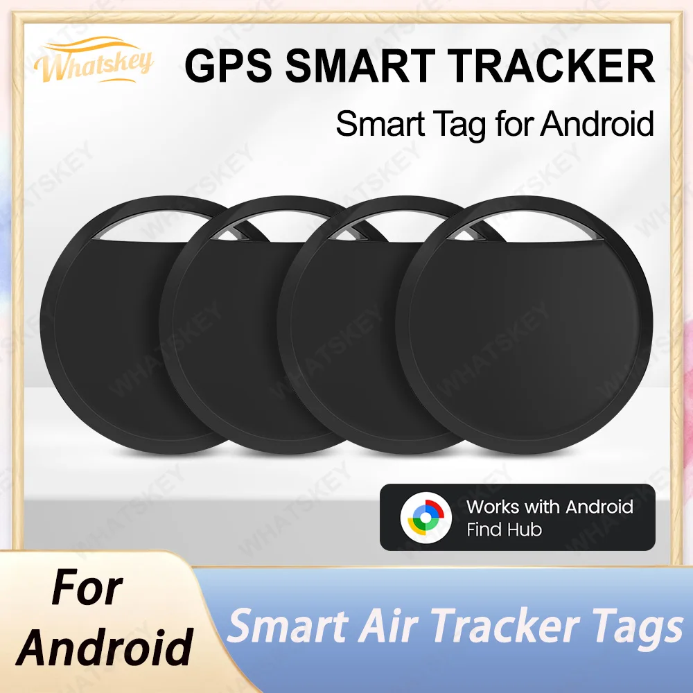 

1-4PCS Security Tracker Wallet Luggage Key Bag Locator Anti Lose for Android Smart Tag Work With Google Find for Samsung OnePlus