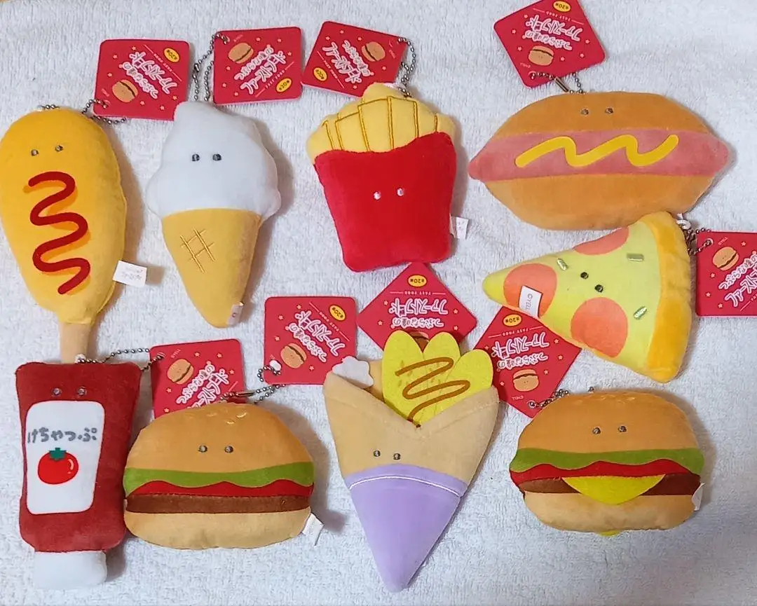 Yell World Juguetes de comida rápida kawaii Cadena de bolas 10 cm - imagen 4