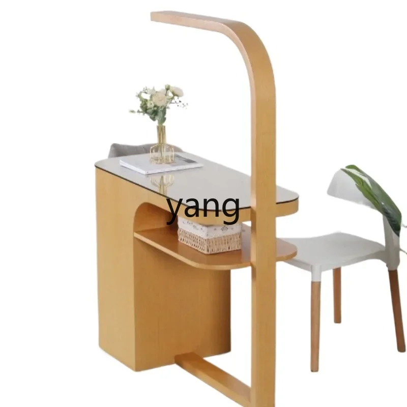 CX  single double three solid wood paint table groove vacuum cleaner simple wood color table cabinet