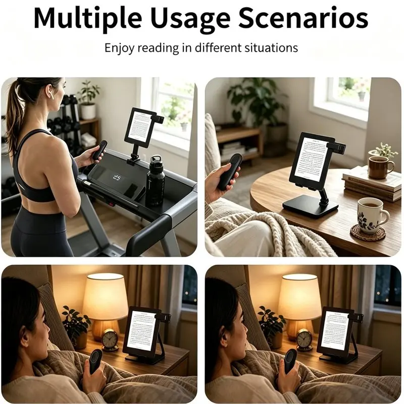 Super Deal -Clip On Bluetooth Page Turner Wireless Remote Controller Auto Pair Hands Free Reading Clicker For E Reader Phone Tab