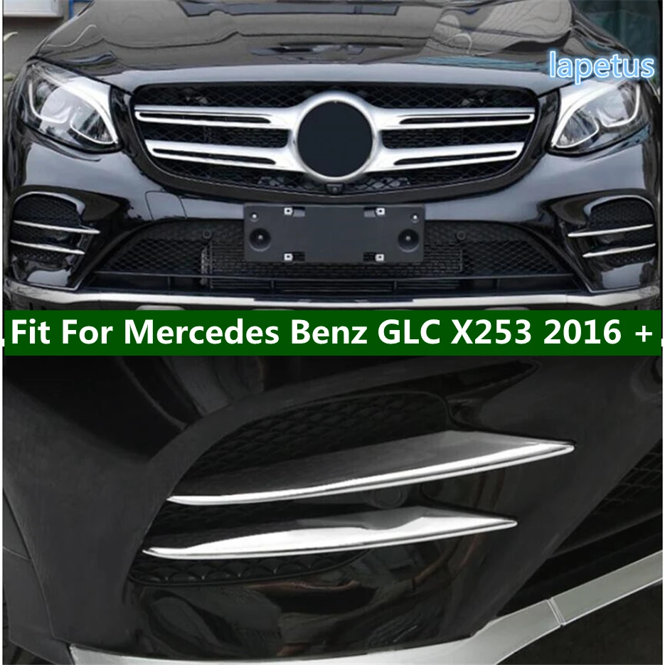 

Front Fog Lamp Light Air Intake Grille Slats Strips Trim Cover Sticker For Mercedes Benz GLC X253 2016 - 2019 Car Accessories