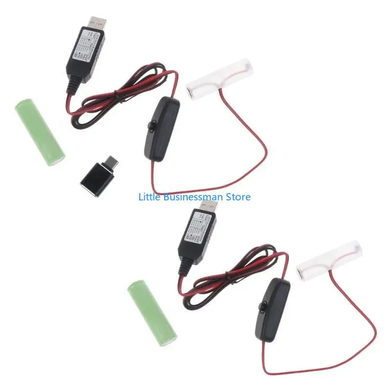 

AA 3V Battery USB Power Supply Replace 2pcs 1.5V Batteries,Battery Eliminate Cable for Clock Holiday Light M76A