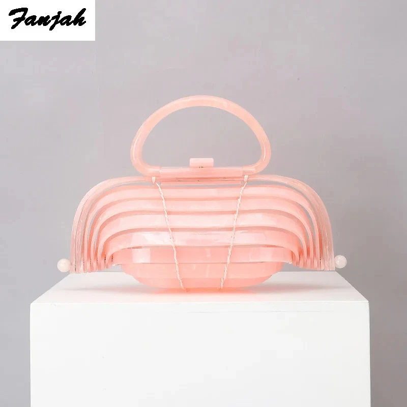 Imagem -03 - Bolsa Acrílica de Luxo para Mulheres Shoulder Messenger Bolsa Pillow Purse Pvc Box Designer Handles Acrylic Bolsa Handles