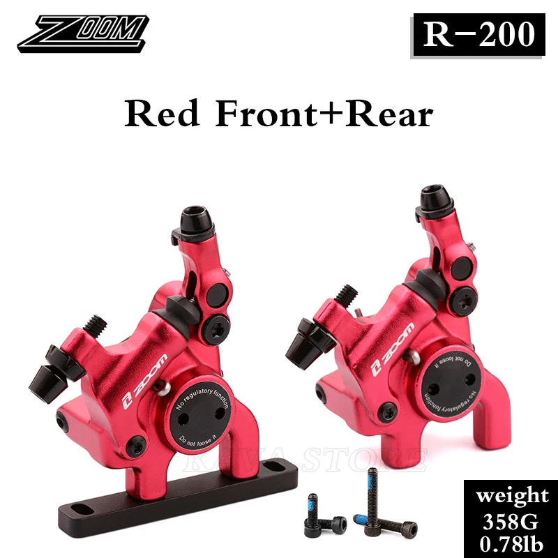 

ZOOM Road Bike Brakes R-200 Mechanical Line Disc Cycling Double Caliper with 160MM Rotors Bicycle Parts