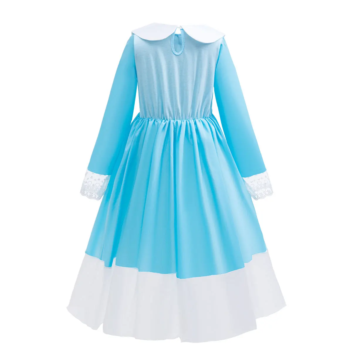 2026 Galaxy Inspired Girls Cosplay Rosalina Blue Princess Dress Lace Cuff Irregular Costume Kids Holiday Birthday Party Outfit