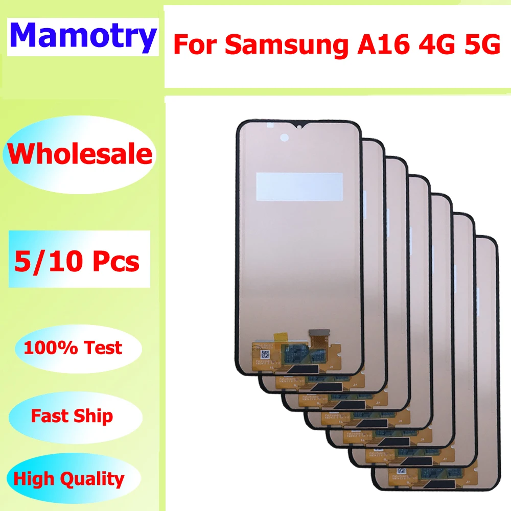 

Wholesale 5/10 pieces / Lot For Samsung A16 4G A165 A165F Screen Lcd Display Touch Assembly A16 5G LCD A166 SM-A166B