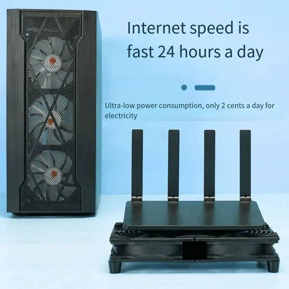 Ultra-quiet Router Cooling Base Computer PC Case Fan For Receiver DVR TV Box Router Silent Chassis Cooler  Accessories New