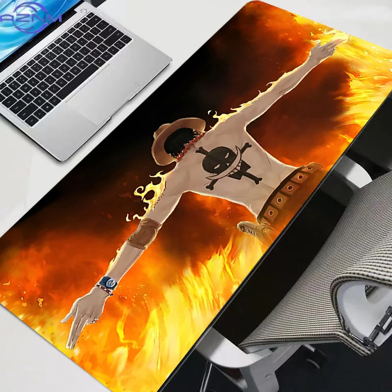 New Mouse Pads Big One Piece Ace Anime Carpe Durable PC Gamer Computer Mausepad Varmilo Keyboard Gaming Accessories Desk Mat