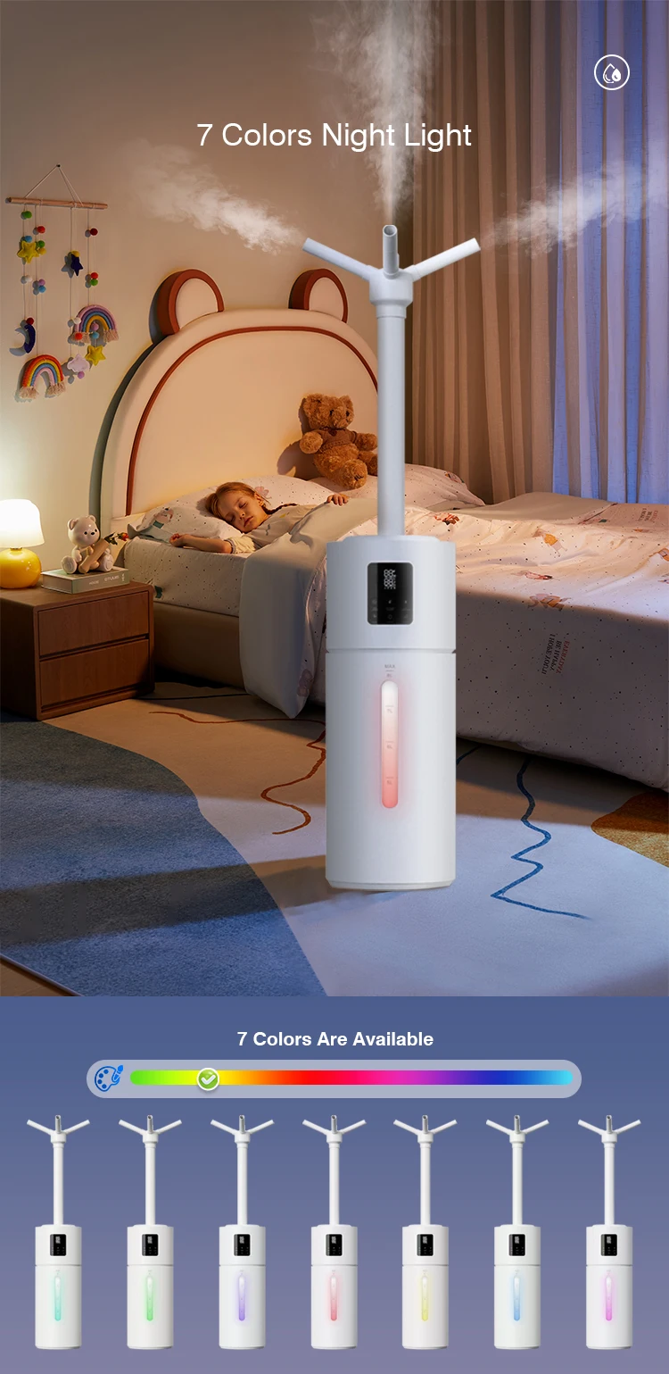 16L Large Capacity Industrial Cold Mist Generator Sprayer Light Emitting Diode Electric Humidifier Large Ultrasonic