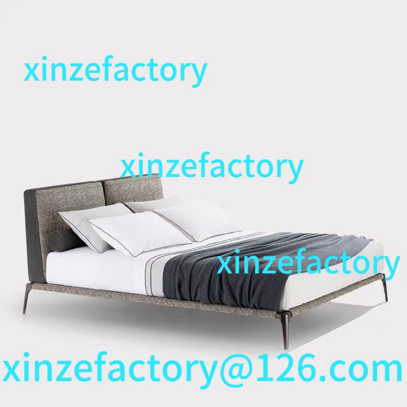 

Customizable Italian minimalist villa large flat modern fabric bed