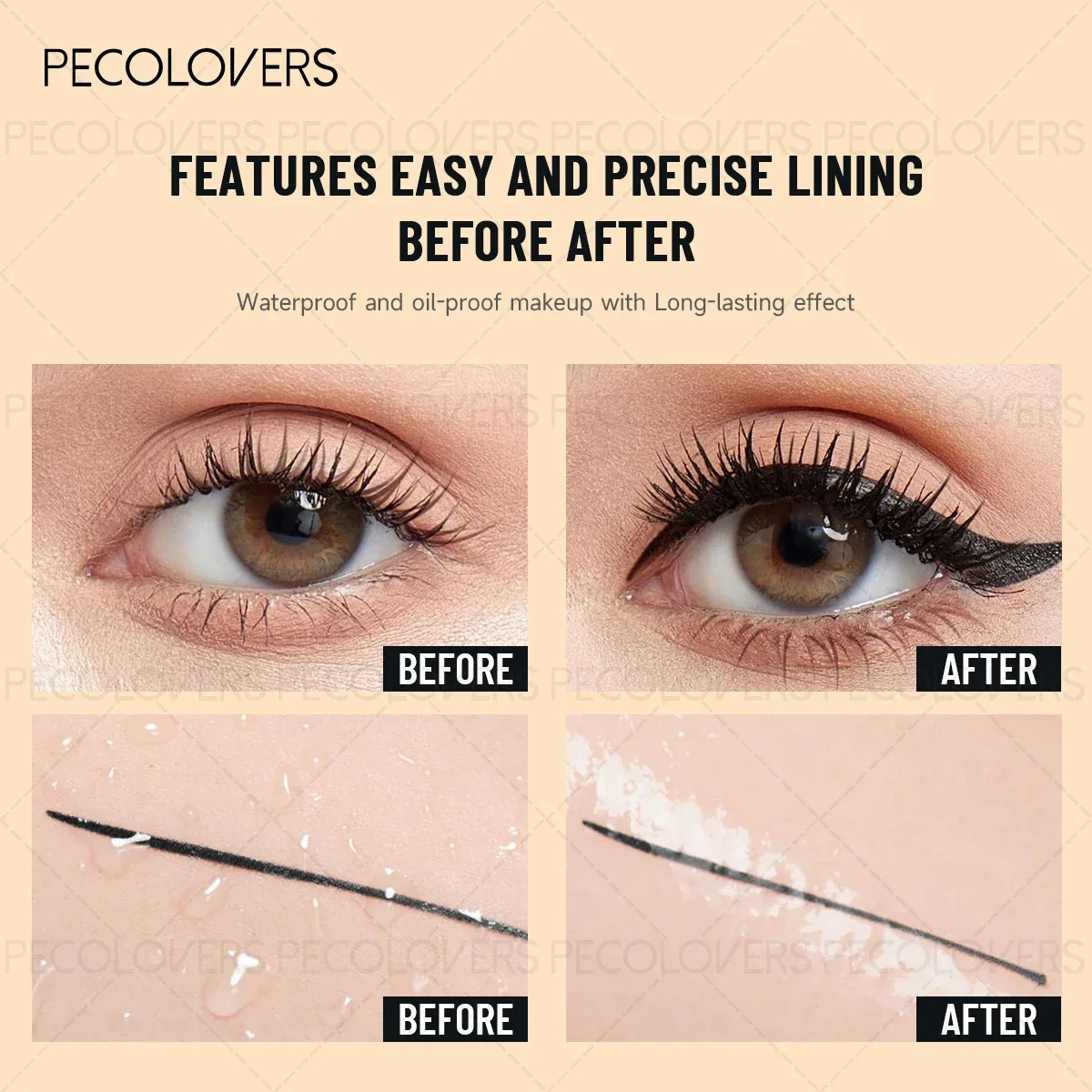 1pcs Waterproof Eyeliner Liquid Pen,Smooth Fitting, Waterproof,Eyeliner Pencil,Perfect for Festivals, Daily Use