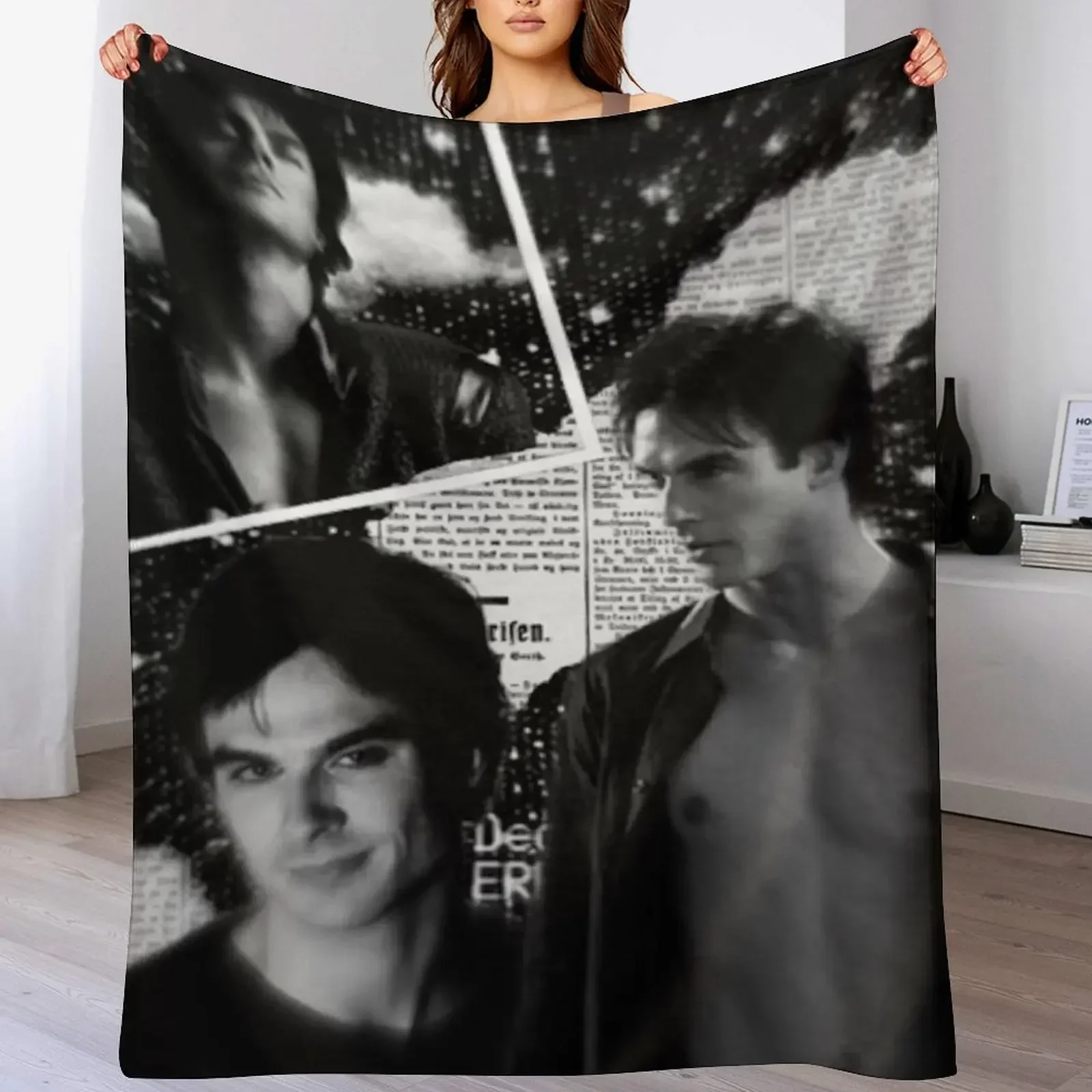 

Ian Somerhalder Aesthetic Throw Blanket cosplay anime Softest Kid'S Blankets