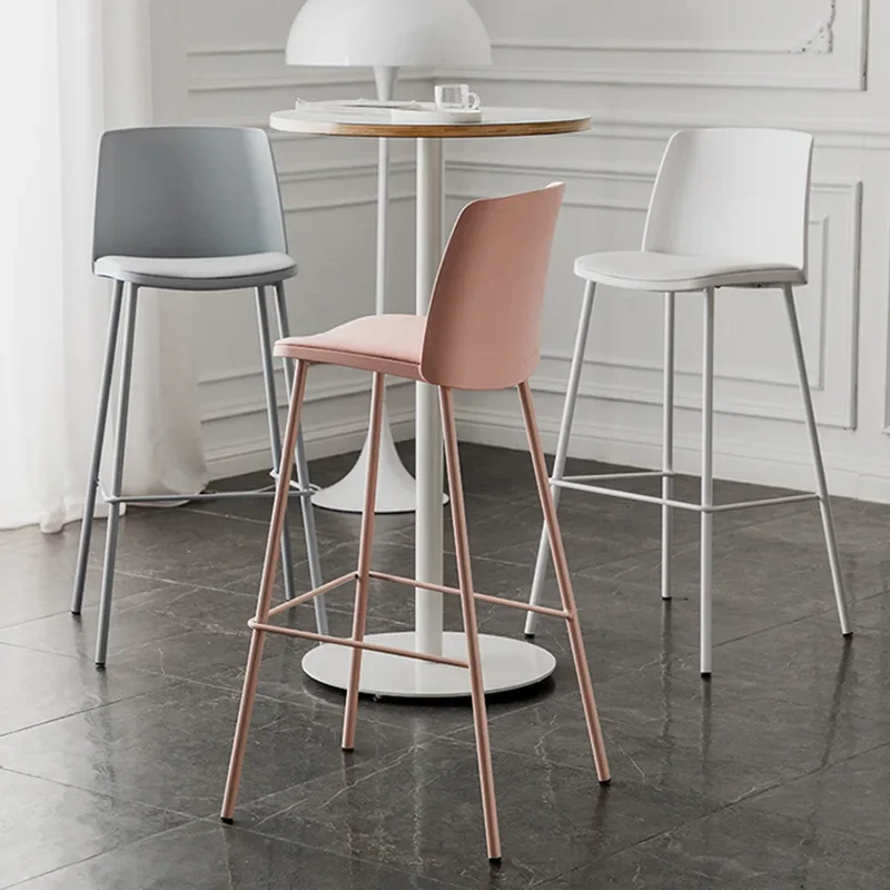 stool household can be stacked plastic stool modern simple restaurant spare thickened transparent windmill high bench