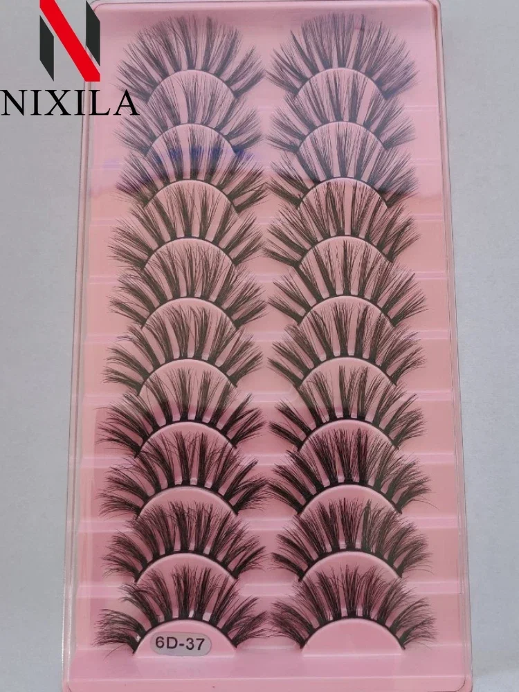 Falsche Wimpern, 7 Paar Wimpern, 3D-natürliche falsche Wimpern, flauschig, weich, Kreuz-Manga-Wimpern, Wispy, natürliche Wimpernverlängerung, Make-up