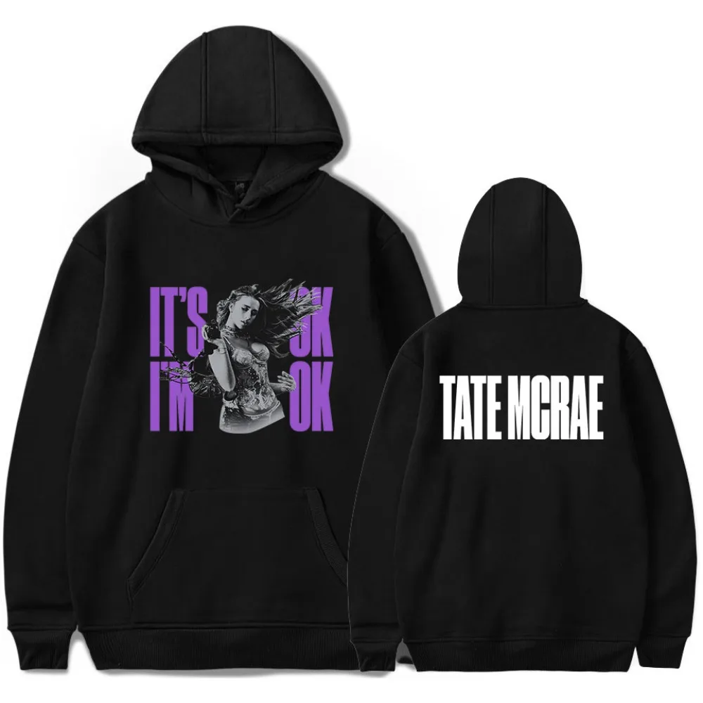 

Tate Mcrae It's Ok, I'm Ok Merch Толстовки Унисекс Толстовка с капюшоном Повседневная одежда