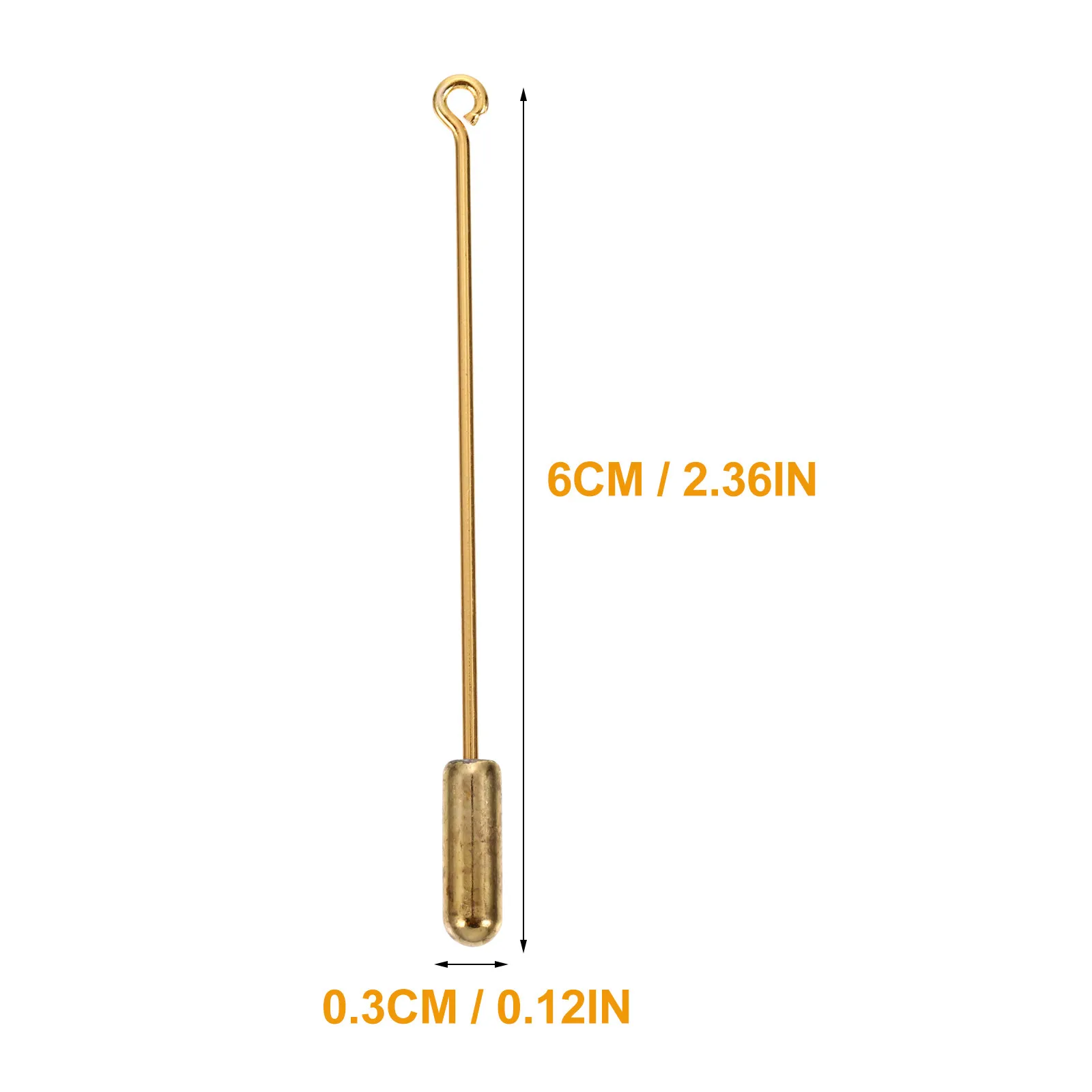 20Pcs Chest Pins Creative DIY Copper Brooch Accessories Long Safety Pins for Wedding Party Clothing Decoration