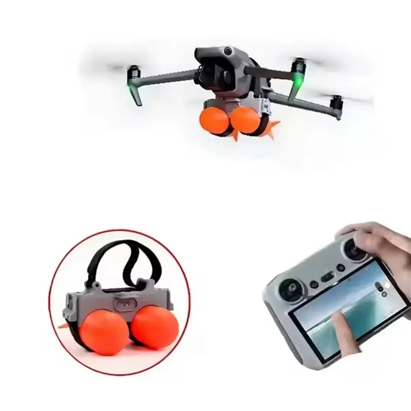 ABSQ-4X Drone doble lanzador luz inducción Control remoto distancia entrega de rescate ilimitada para DJI Mini4/4Pro sin control remoto
