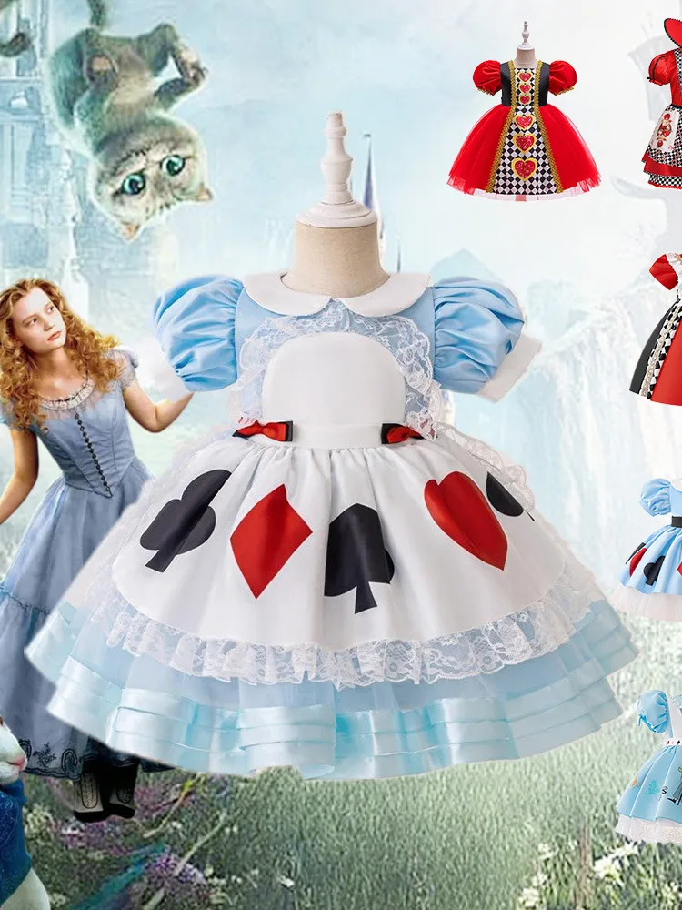 princess-style-alice-in-wonderland-costume-dress-children's-red-queen-lolita-dress-halloween-performance-girls'-clothing
