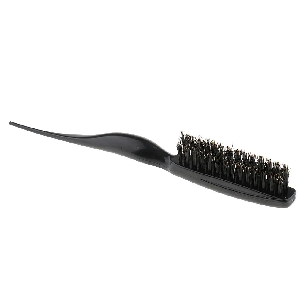 Three-row Teasing Hair Brush Plastic Bristle Styling Comb Hairdressing Accessory for Creating Volume and Smoothing