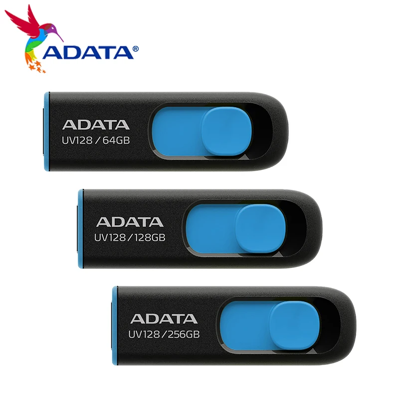 Оригинальный USB-накопитель ADATA, 32 ГБ, 64 ГБ, 128 ГБ, 256 ГБ, UV128G, USB3.2, флэш-накопитель для компьютера и устройства USB-A