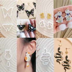 Animal Soft Pottery Polymer Clay Molds Snake/Rabbit/Butterfly Clay Cutter DIY Earring Jewelry Pendant Cutting Mold Pottery Tools