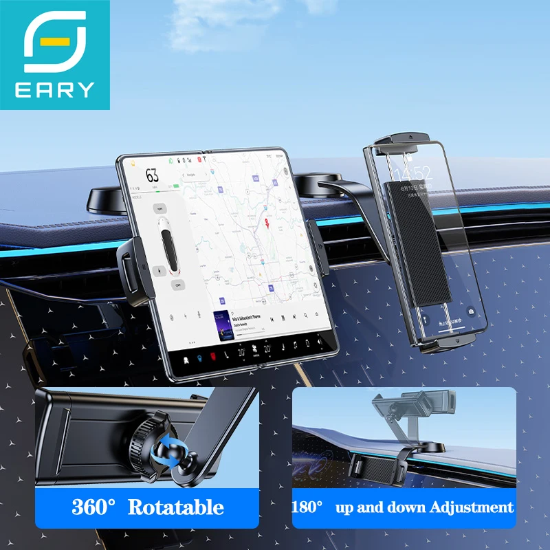 

Eary Z Fold 7 6 5 4 Car Mount Accessories Suction Cup Phone Holder for iPhone Samasung Galaxy S25 Ultra Google Pixel 9 Pro Fold
