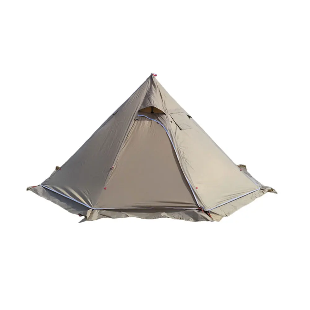 

Pyramid Shaped Yurt Tent Camping Fireproof Tent Luxury Camping Tent Fireproof Cloth Feature Indoor Campfire Safety