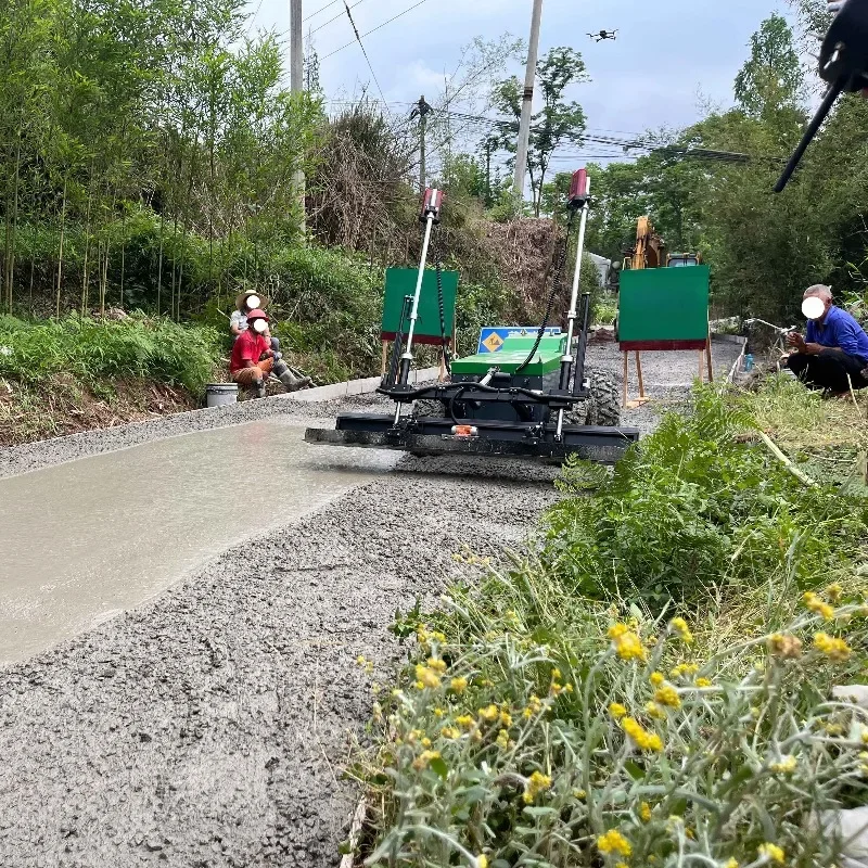 Laser Concrete Screed Self Leveling Laser Screed Automatic Concrete Leveling Machine Hydraulic Vibrating Screed 6M Telescopic Ho