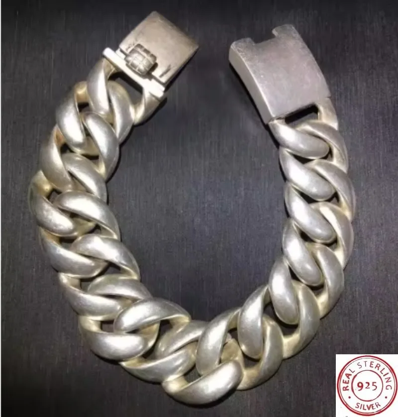 116g Vintage Nepalesisches Hohles Tibetisches Silberarmband Retro Altsilber-Handwerk Dominanter Modeschmuck für Herren Sammlerstück Geschenk