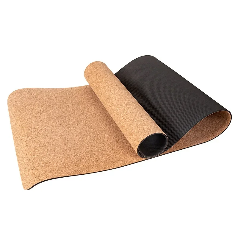 Natural Cork Yoga Mat Nonslip mat with Carrying Strap and Lightweight for hot Yoga and Outdoor or Indoor Yoga