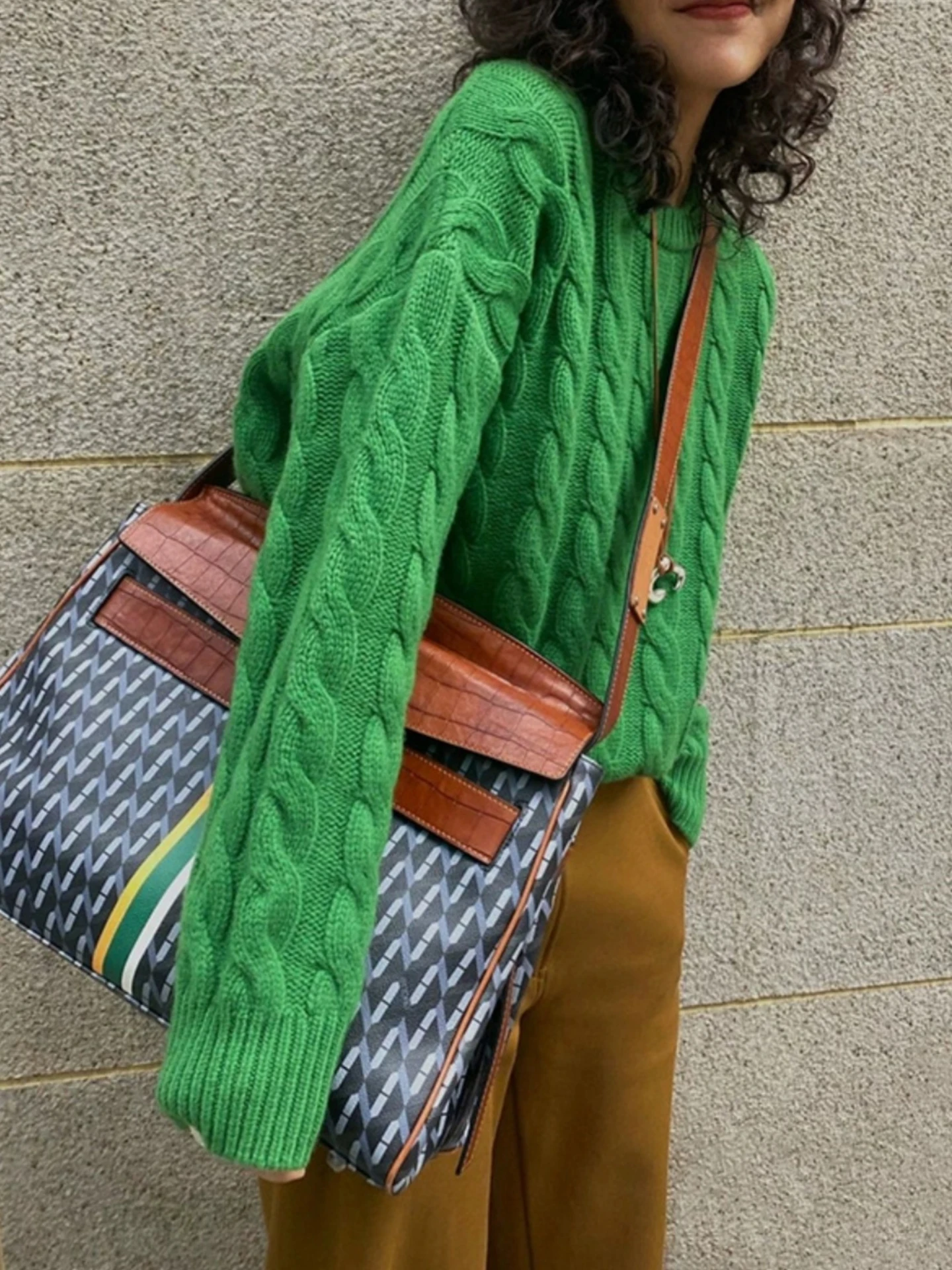 เสื้อถักไหมพรม Ele Thiened Long Sve ดีไซน์เรียบง่าย สวมใส่สบาย ทรงหลวม แฟชั่นสำหรับฤดูใบไม้ร่วง เสื้อผู้หญิง Camere Swe...