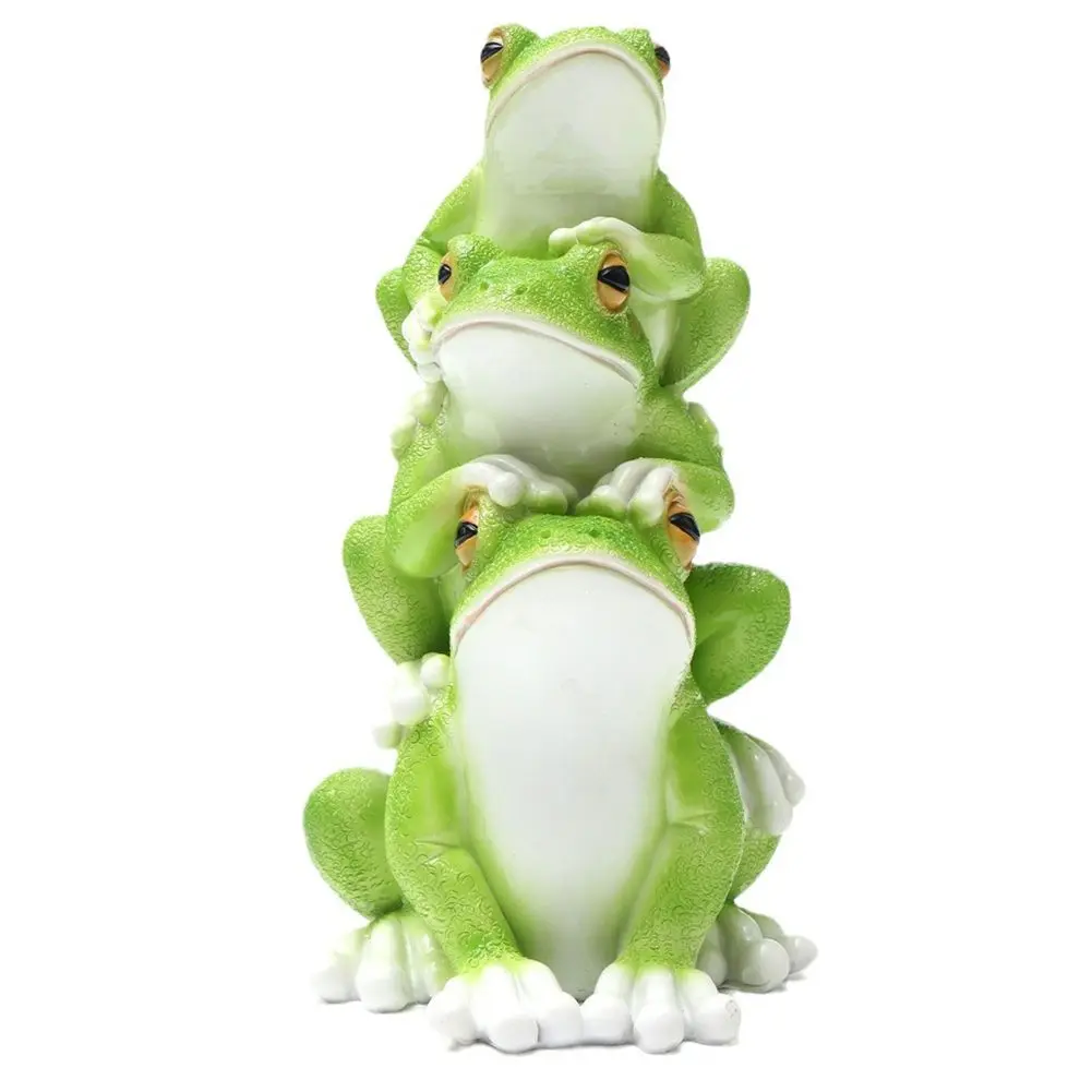 Garden Patio Garden Decoration Pastoral Decor 22*15*15 Colorful Frog Figure Easy To Maintain Long-lasting Material