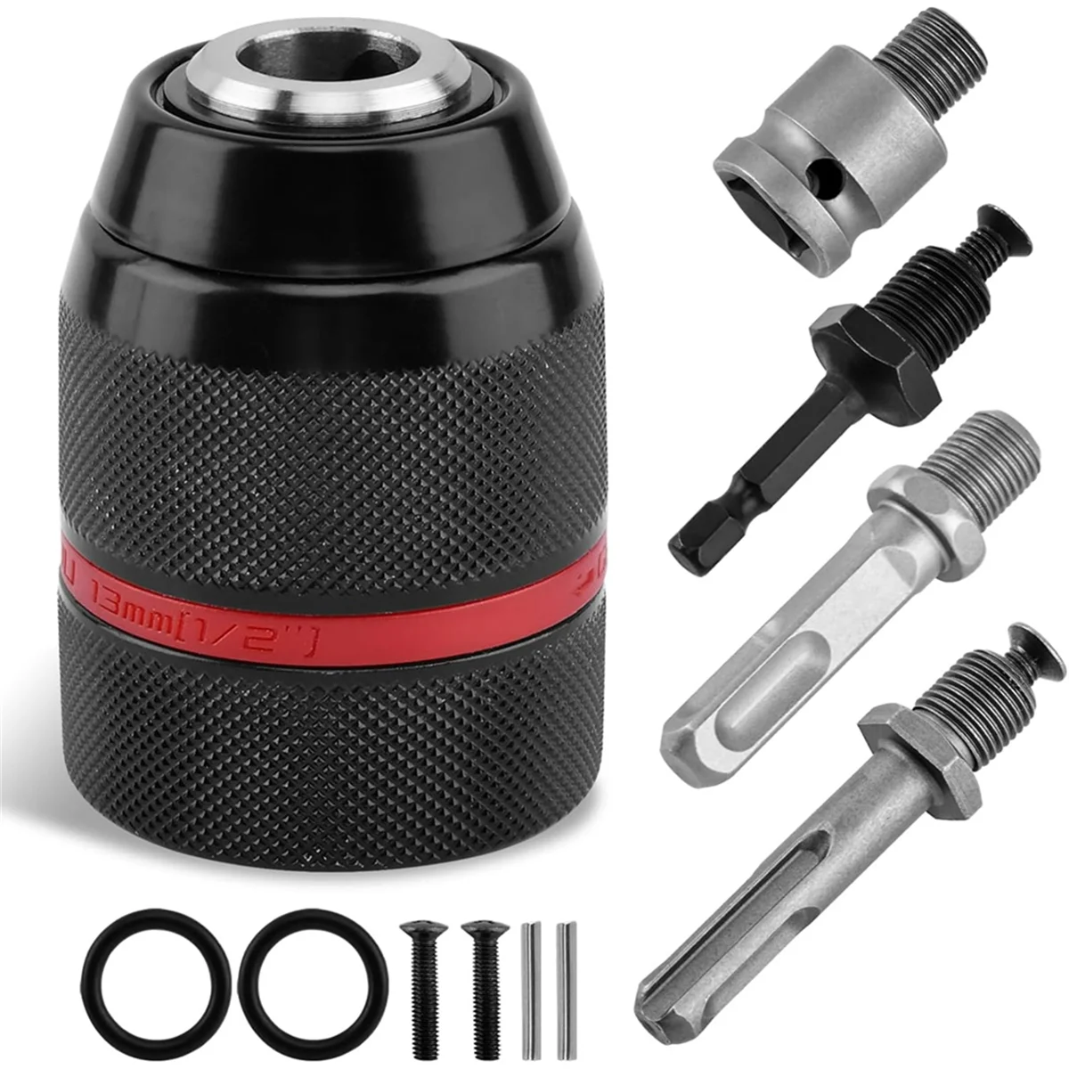 2025+ Keyless Drill Chuck, 1/2-20UNF Mount 1-13mm- Fits 3/8