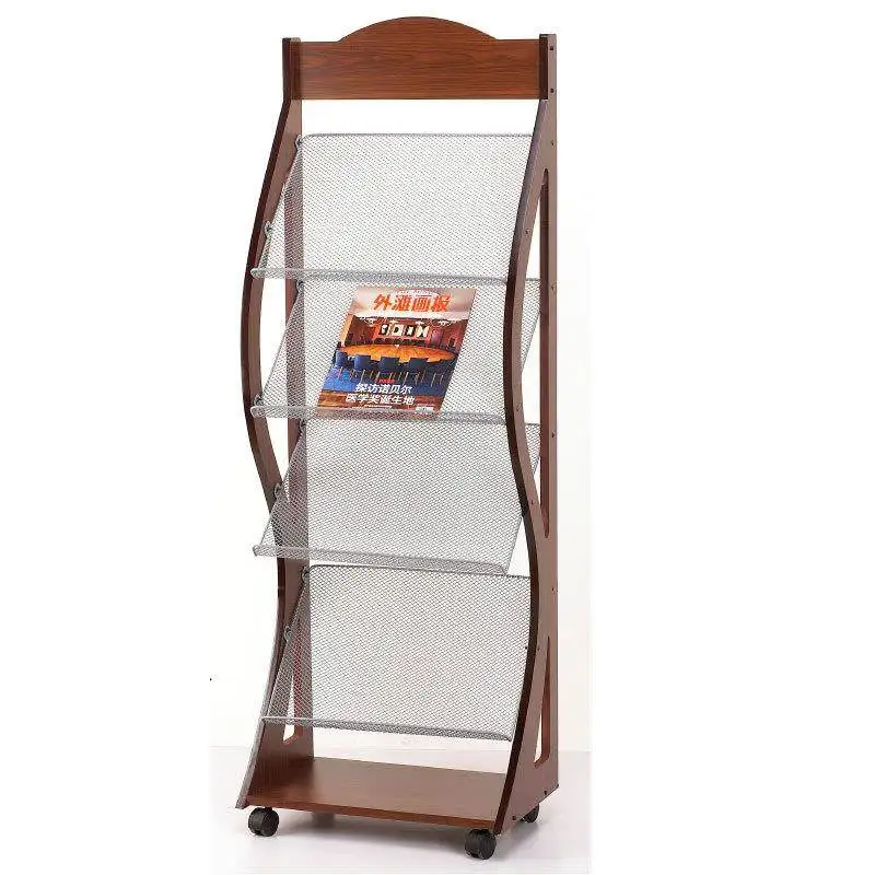 

Деревянная креативная стойка для журналов, книжная полка для газет, рекламные материалы, дисплей, реклама Exhibi