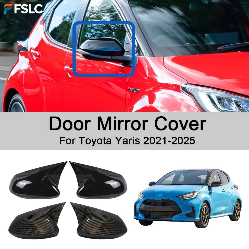 

Car Decoration Door Mirror Cover For Toyota Yaris 2021-2025 Car Rearview Accessories Car Styling Upgrade Modify A Car