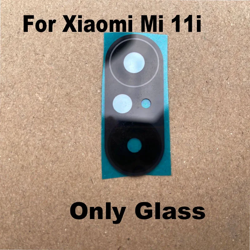 New For Xiaomi MI 11i MI11i 5G Back Camera Glass Rear Lens With Frame Cover Holder Bezel Sticker Adhesive Replacement