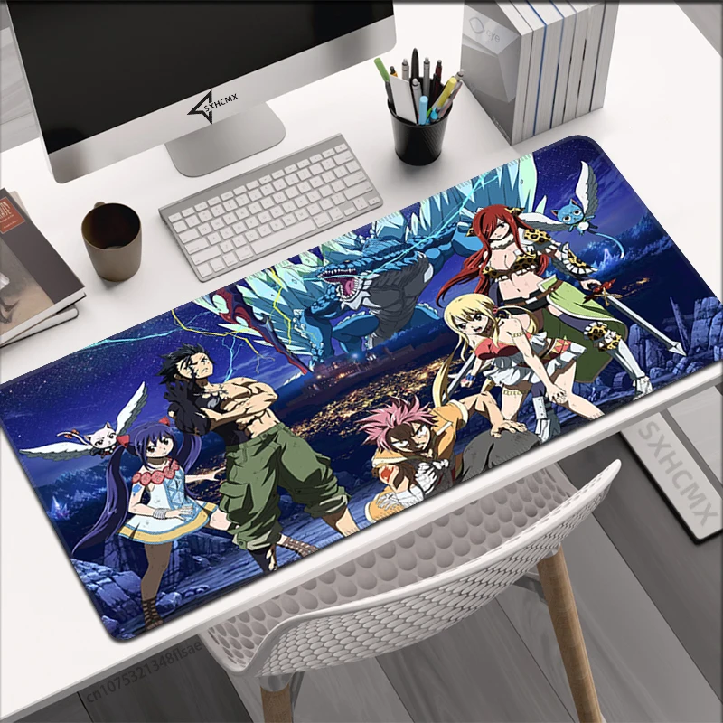 

Коврик для мыши в стиле аниме Fairy Tail Gamer Grande, настольный коврик Kawaii, аксессуары для компьютерных игр, коврик для клавиатуры из натурального каучука