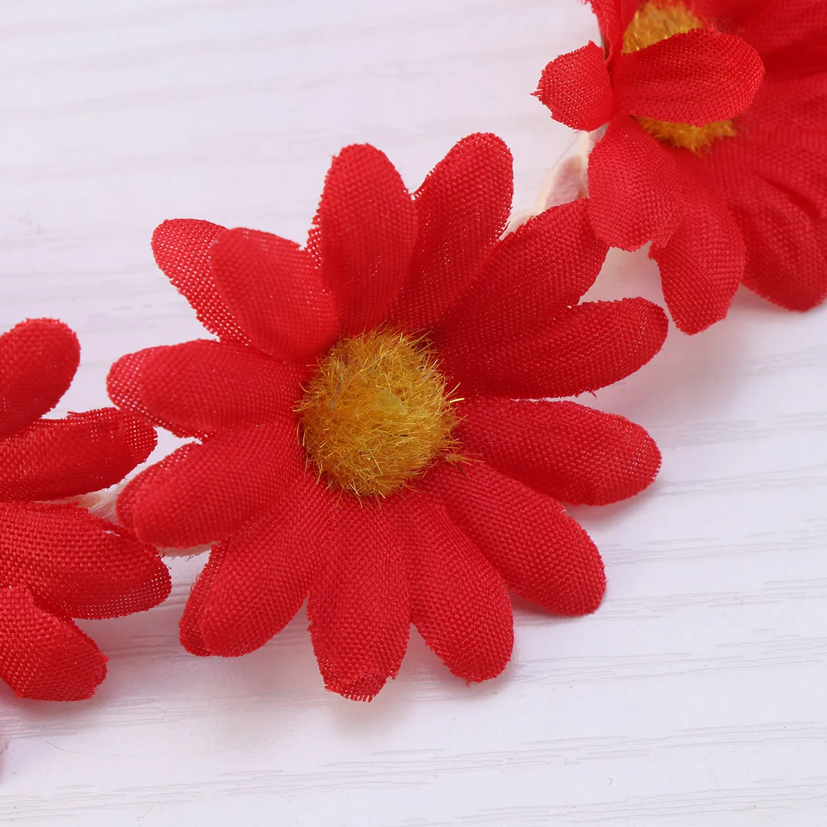 

2PCS White Daisy Headbands Women Hair Hoop Bridal Accessories Navy Child Flower Band Wedding Party Elegant Fabric