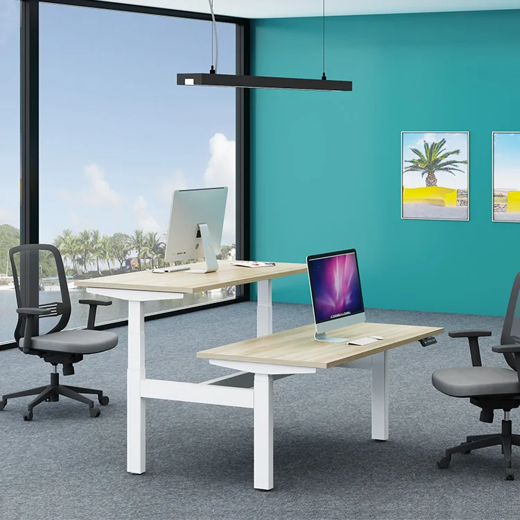 Modern Sit  Stand Crank Height Adjustable Desk Office Electric Height Adjustable Computer Table