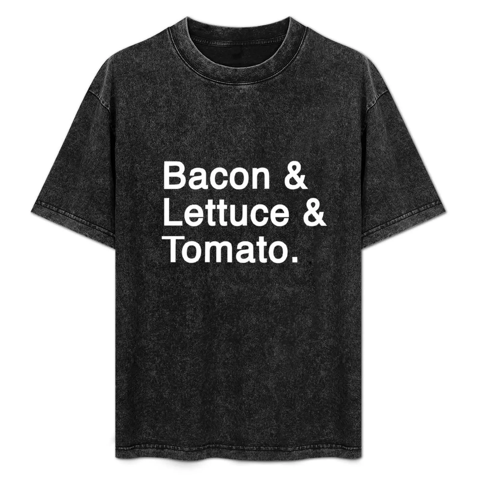 

Bacon & Lettuce & Tomato. Solar Opposites Font Accurate (White Characters) T-Shirt Modern Style Print T-Shirt