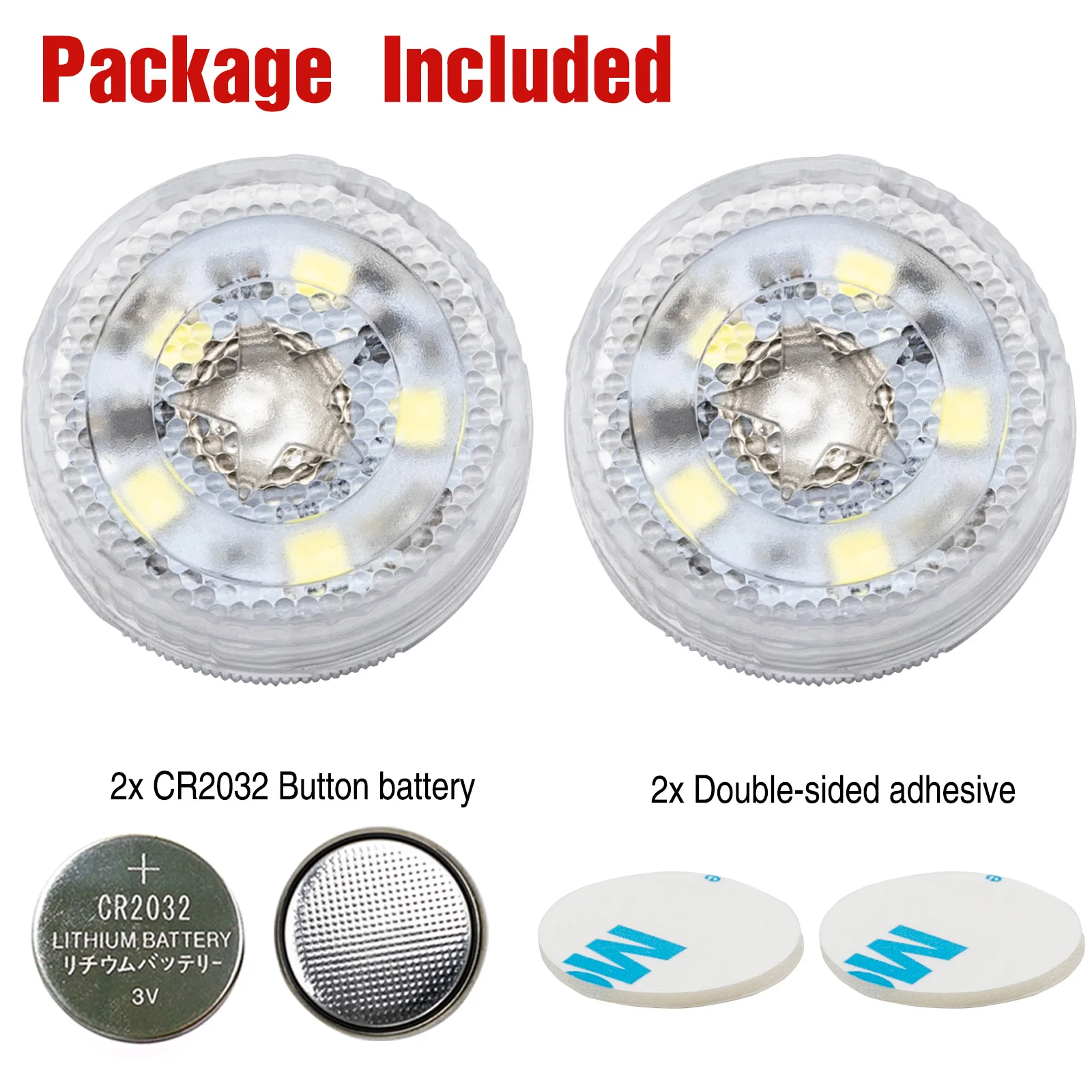 2x Portable Night Reading Roof Dome Lamp Footwell Trunk Bulbs Trailer Caravan Auto Car Touch Interior Light Wireless Ambient view 6