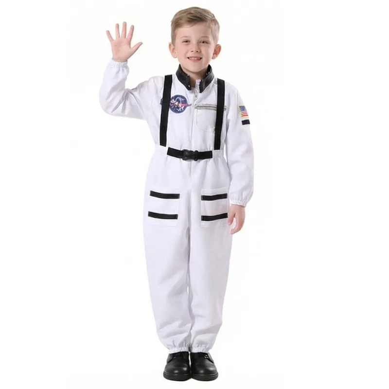Kids Astronaut Costume Role Play Spaceman Suit Halloween Performance Outfit Boys and Girls Campus holiday Party Clothes view 2