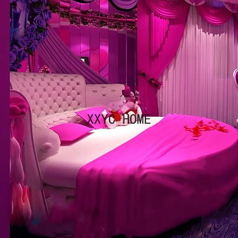 Boutique Hotel Breakfast Furniture round Water Bed Electric Bed Multi-Functional Double Bed Couple Theme